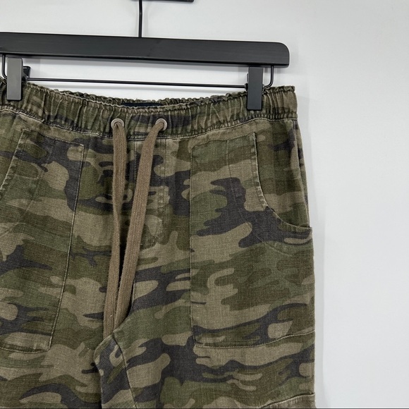 Sanctuary X Anthropologie Y2k 1990 Discoverer Linen Camouflage Cargo Pants - Picture 2 of 15